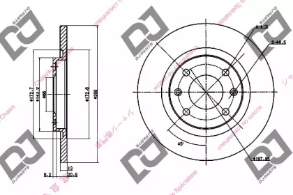 Тормозной диск DJ PARTS BD1191